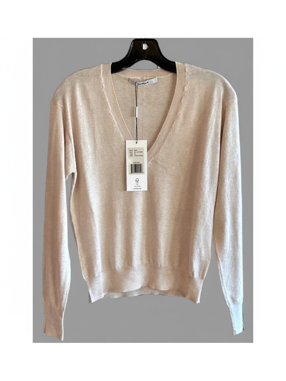 NWT Thakoon Womens Sweater Small Beige Pullover Long Sleeve Preppy